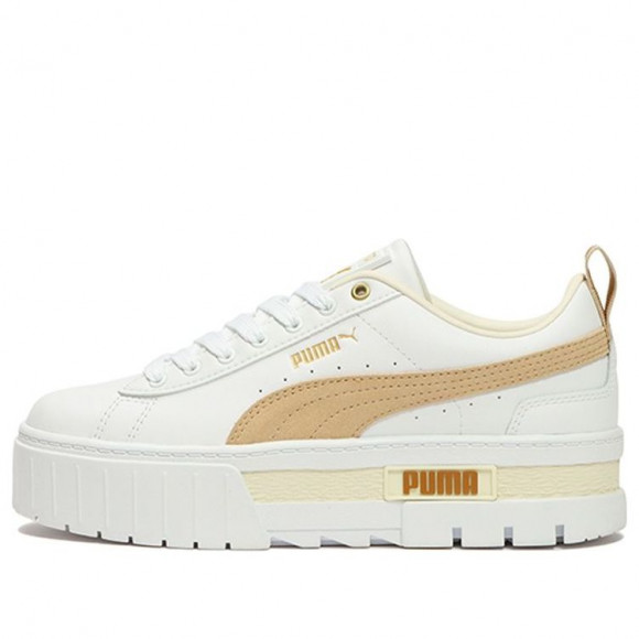 Puma Womens WMNS Mayze LTH x Billy's WHITE/BROWN Skate Shoes 390709-01 - 390709-01