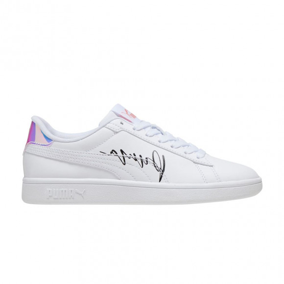 Puma Smash 3.0 Leather Big Kid 'Crystal' | White | Kid's Size 6 - 392582-01