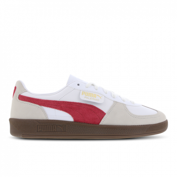 Puma Palermo, Sneakers, Chaussures, white/vapor grey/club red, Taille: 41, tailles disponibles:41,42,42.5,43,44,44.5,45,46 - 396464-05