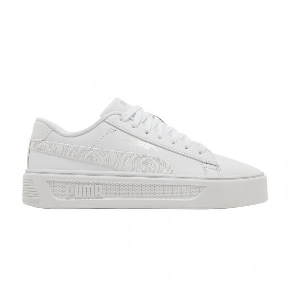 Puma Wmns Smash Platform v3 'White Silver Rose' | Women's Size 10.5 - 397578-01