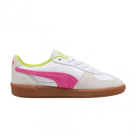 Puma Wmns Palermo Leather 'White Fluro Pink Pes' | Women's Size 9 - 397647-25