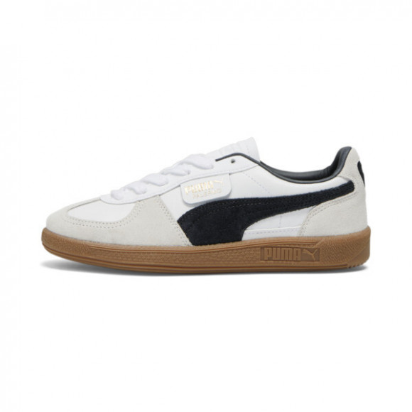 PUMA Palermo Leather Women's Sneakers in White/Vapor Grey/Gum - 397647_01