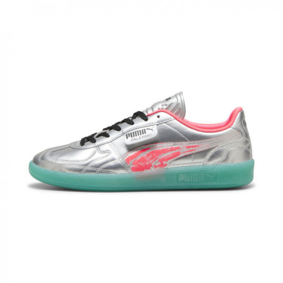 PUMA Palermo New Gen Footy Sneakers in Silver/Sparkling Green - 398151_01