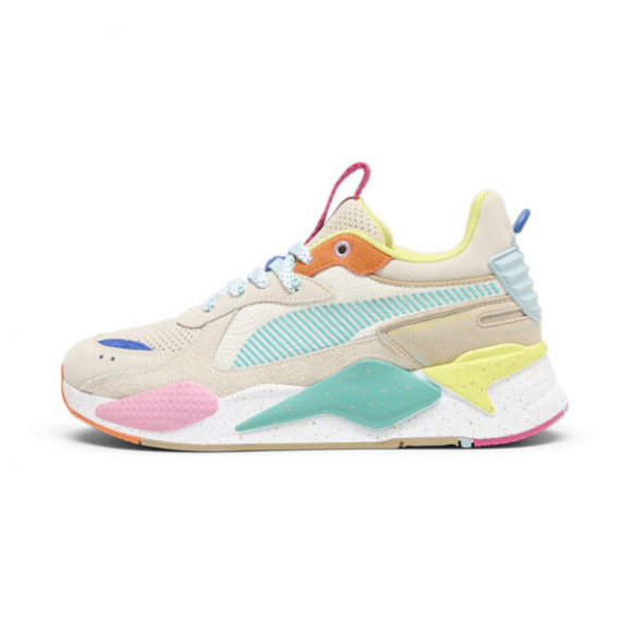 PUMA RS-X Suede Multi Sneakers in Alpine Snow/Prairie Tan/Rickie Orange - 398575_01
