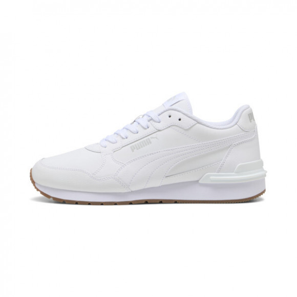 PUMA ST Runner v4 Leather Men's Sneakers in White/Glacial Grey/Gum - 399068_13