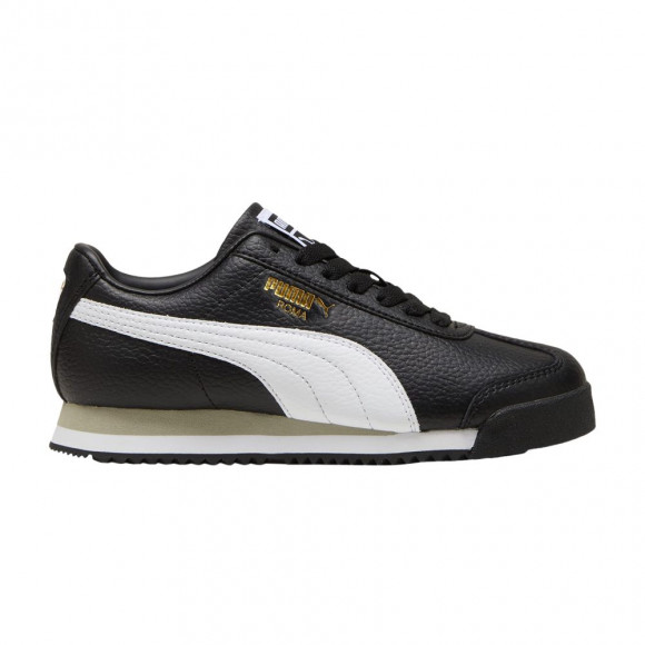 Puma Roma 24 Standard Big Kid 'Black White' | Kid's Size 4 - 399334-01