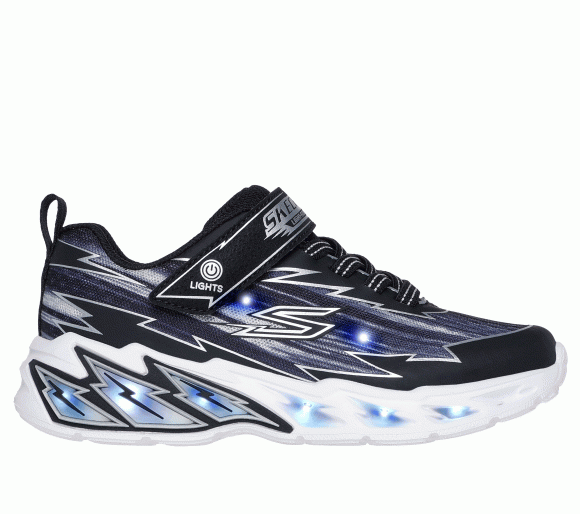 Skechers Bambino S-Lights: Light Storm 2.0 - Bolt-Brights Sneaker in Blu Navy Blue/Arancione, Taglia 32 - 400149L
