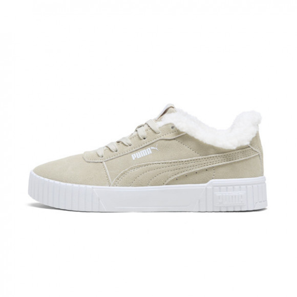 PUMA Carina 2.0 Teddy Suede Women's Sneakers in Desert Dust/Desert Dust/White - 401231_01