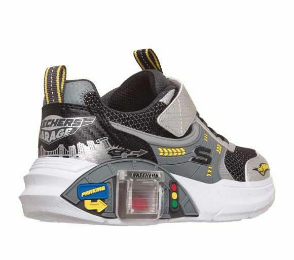 Skechers Boy's Garage Sneaker in Silver/Black - 402150L