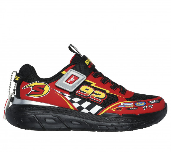 Skechers Boy's Skech Tracks Sneaker in Black/Red - 402303L