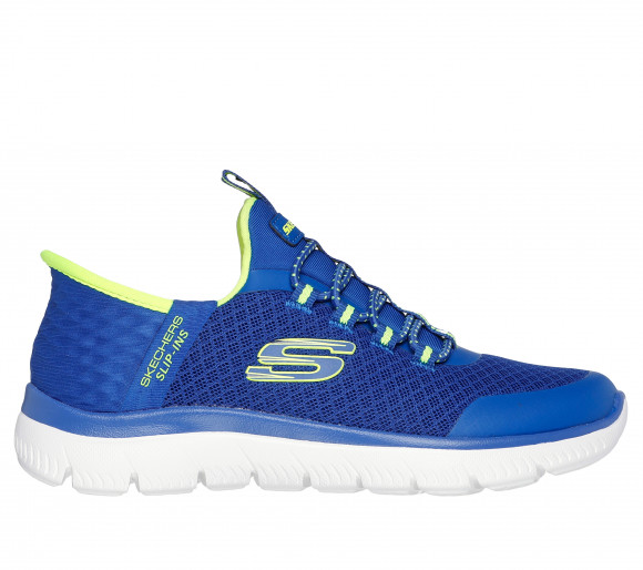 Skechers Boy's Slip-ins: Summits - High Range Sneaker in Blue/Lime - 403833L