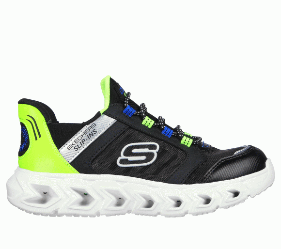 Skechers Boy's Slip-ins: Hypno-Flash 2.0 - Odelux Sneaker in Black/Lime - 403843L