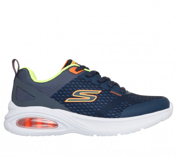 Skechers Boy's Microspec Max Advance Sneaker in Navy Blue/Charcoal - 404106L