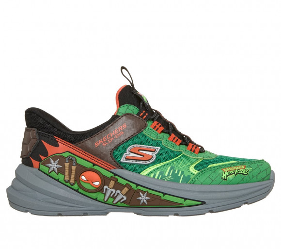 Skechers Boy's Slip-ins: Hyper-Quest - Where's My ? Sneaker in Green - 404212L