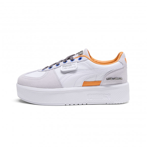 PUMA Palermo Elevata Club FlagWns Women Shoes in White/Silver Mist/Orange Glo - 404553_01