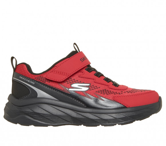Skechers Bambino Boundless - Strike Flow Sneaker in Rosso/Nero, Taglia 32, Lavabile in lavatrice - 404820L