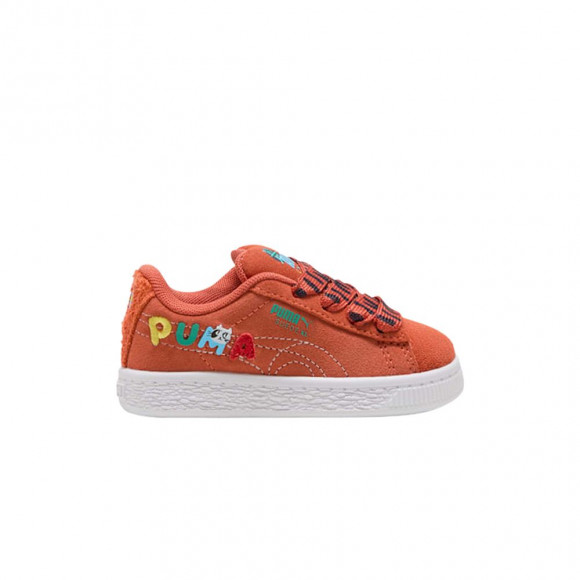 Puma Suede Xl Sporty Cats TD 'Amarena White' | Orange | Infant Size 8 - 404976-01