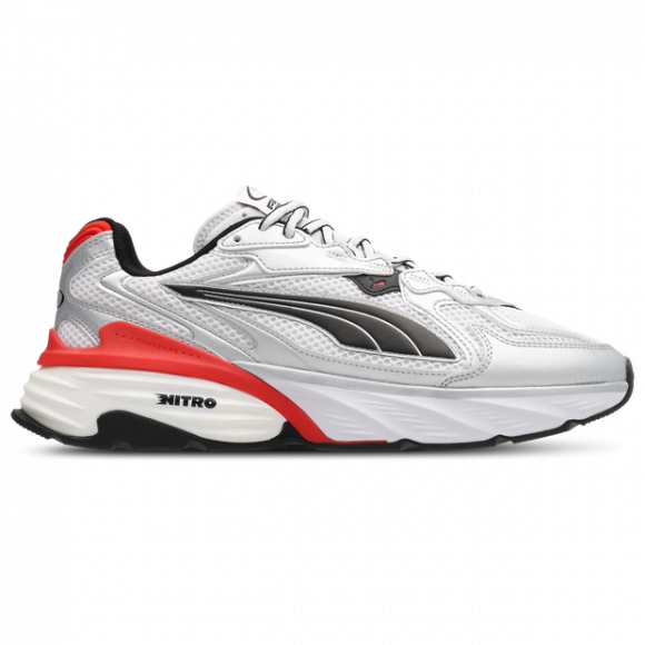 Puma Fade Nitro Ls Men's Sneakers - Silver - Size 6.5 - Mesh/Synthetic - 40620312