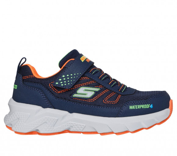 Skechers Boy's Elite Sport Tread - Aquavek Sneaker in Navy Blue/Orange - 406334L