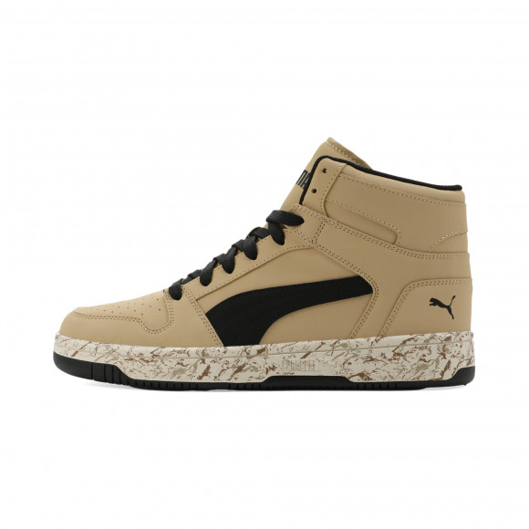 PUMA Rebound Layup Nubuck Marble Sneakers in Beige - 406558_01