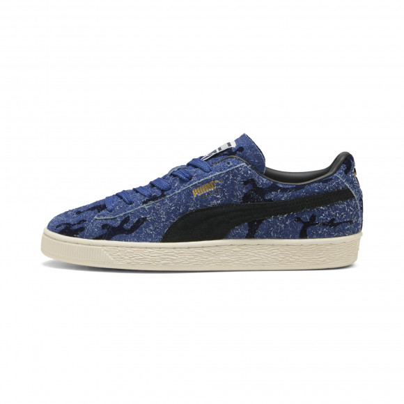PUMA Suede Flock Men's Sneakers in Blue - 406919_01