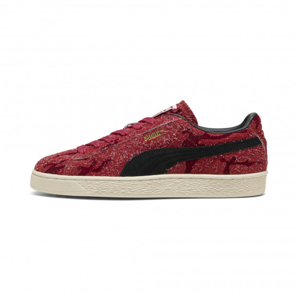 PUMA Suede Flock Men's Sneakers in Red - 406919_02
