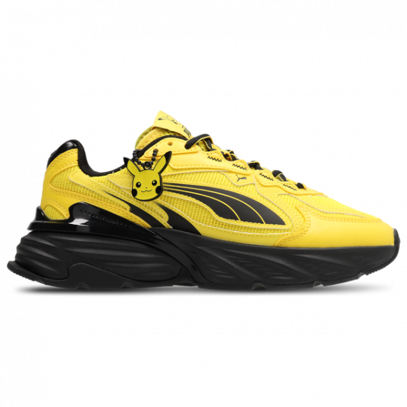 Puma Fade Kid's Sneakers - Yellow - Size 3.5 - Mesh/Synthetic - 40701601
