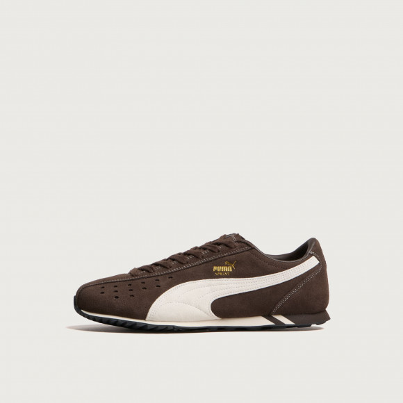Puma Sprint Suede Sneaker in Bitter Chocolate/Warm White - 407332-03