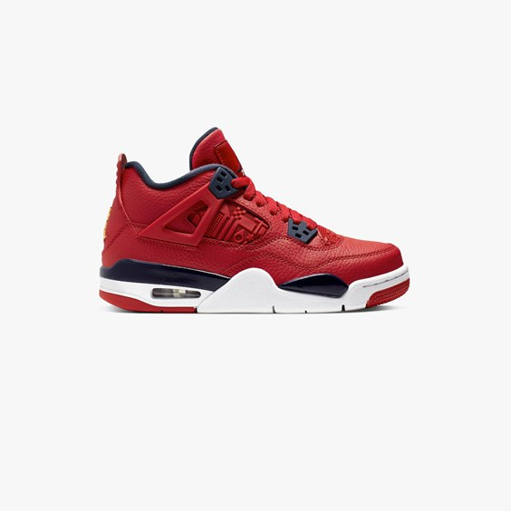 Jordan Boys Jordan Retro 4 - Boys' Grade School Shoes Gym Red/Obsidian/White Size 07.0 - 408452-617