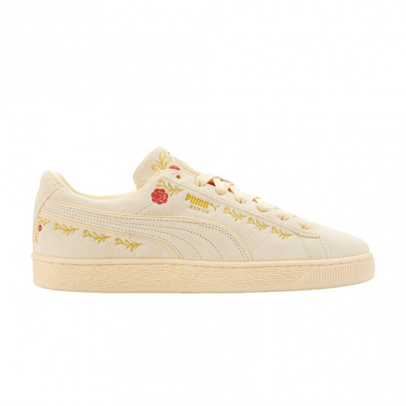 Puma Suede Hasta La Muerte 'Buttercream Dazzling Yellow Red Flash' | Men's Size 14 - 408919-01