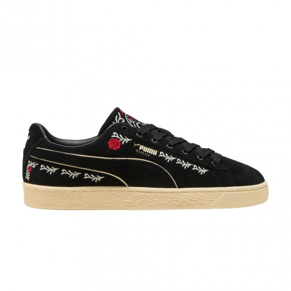 Puma Suede Hasta La Muerte 'Black Buttercream Red Rhythm' | Men's Size 11.5 - 408919-02