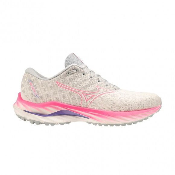 Mizuno Wmns Wave Inspire 19 'Snow White High Vis Pink' | Cream | Women's Size 6.5 - 411398-0D1V