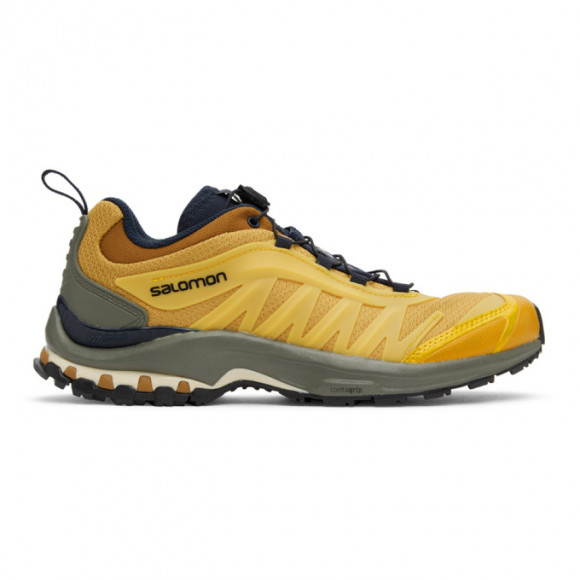 Salomon Yellow and Navy XA-Pro Fusion Advanced Sneakers - 412625