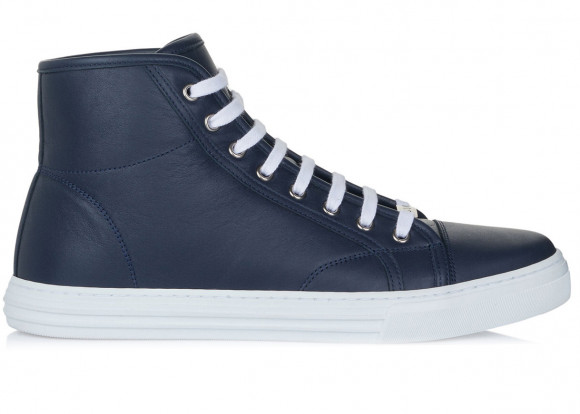 Gucci Princetown Leather High Top Sneaker Dark Blue - 423300-A9L00-4009