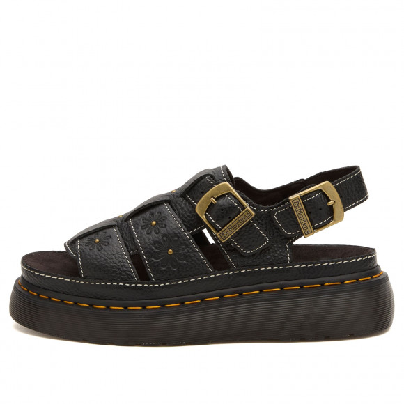 Dr. Martens Women's Wrenlie Open FL Sandal in Black Milled Nappa - 42337001