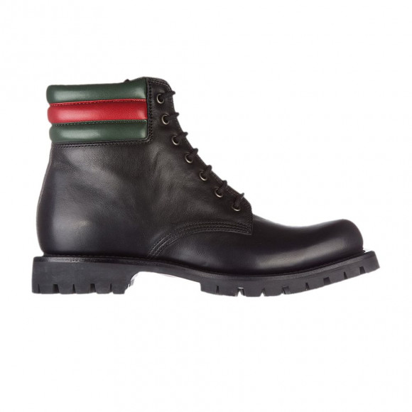 Gucci Lace Up Leather Boot 'Black' | Men's Size 9.5 - 429220-ABMA0-1064