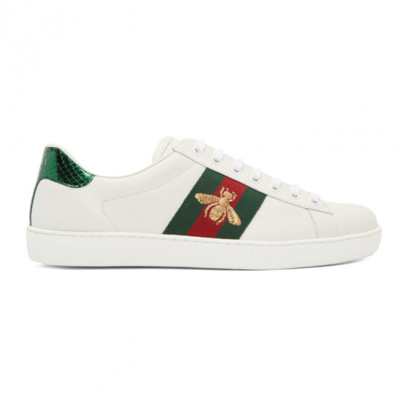Gucci Baskets noires Ace Embroidered Bee - 429446-A38G0