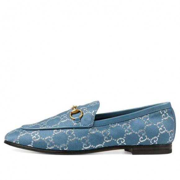 (WMNS) GUCCI Jordaan Loafers Shoes Blue - 431467-2C820-4691