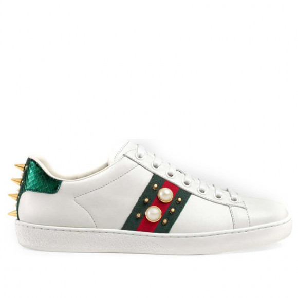 Gucci Womens WMNS Ace Studded 'White' White Sneakers/Shoes 431887-A38G0-9064 - 431887-A38G0-9064
