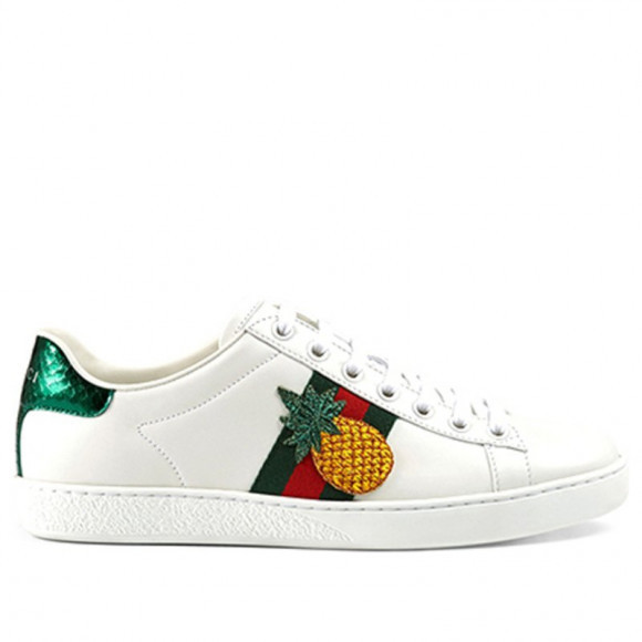 Gucci Womens WMNS Ace 'Pineapple' White Sneakers/Shoes 431920-A38G0-9064 - 431920-A38G0-9064