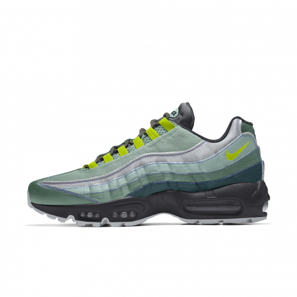 Chaussure personnalisable Nike Air Max 95 By You pour Homme - Vert - 4345219897