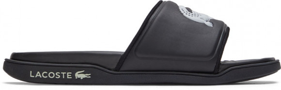 Lacoste Black Croco Dualiste Slides - 43CMA0020