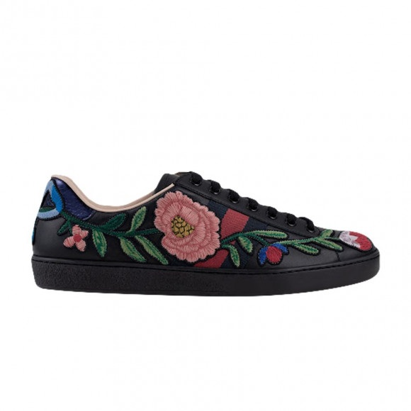 Gucci Ace Embroidered 'Floral - Black' | Men's Size 8.5 - 440659-A38G0-1284