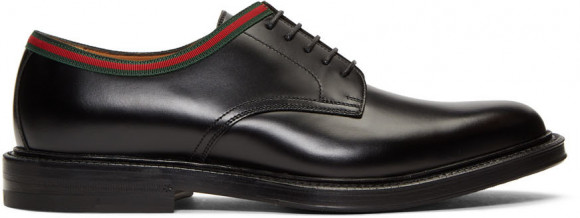 Gucci Black Leather Derbys - 472749-AZM30