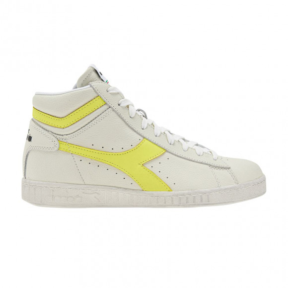 Diadora Game High Flou Waxed 'White Lemon Yellow Fluo' | Cream | Men's Size 9 - 501-180083-D0411