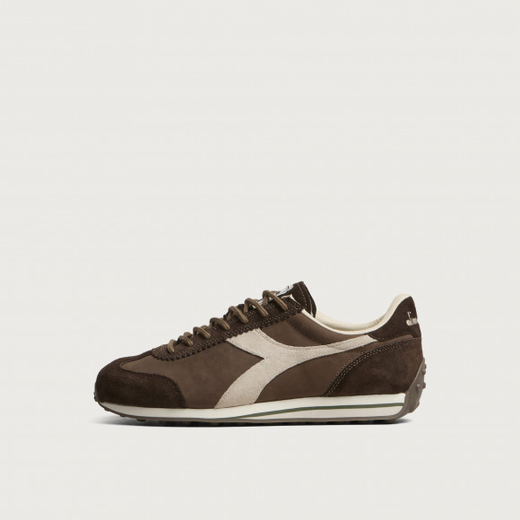 Diadora Men's Rally Waxed Sneaker in Brown Chestnut - 501-183383-30038