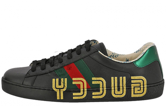 Gucci New Ace 'Guccy' Multi Black Sneakers/Shoes 523455-0G290-1074 - 523455-0G290-1074