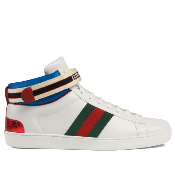 Gucci Stripe Ace Top White/Blue/Red Sneakers/Shoes 523472 Gucci Kids T-shirt - 0FIW0 - 9092