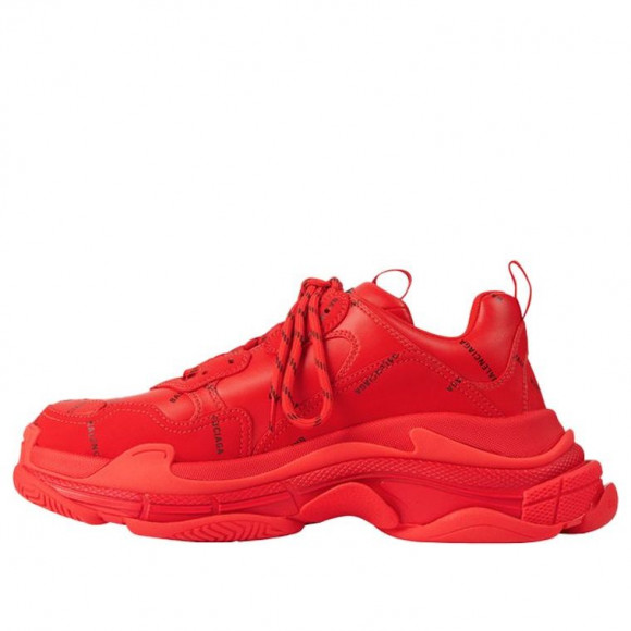 (WMNS) Balenciaga Allover Logo Triple S Sports Shoes Red - 524039W2FA16010