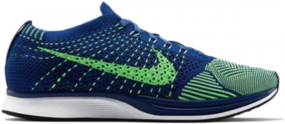 Nike Flyknit Racer 'Brave Poison Green' BRAVE BLUE/POISON GREEN 526628-403 - 526628-403
